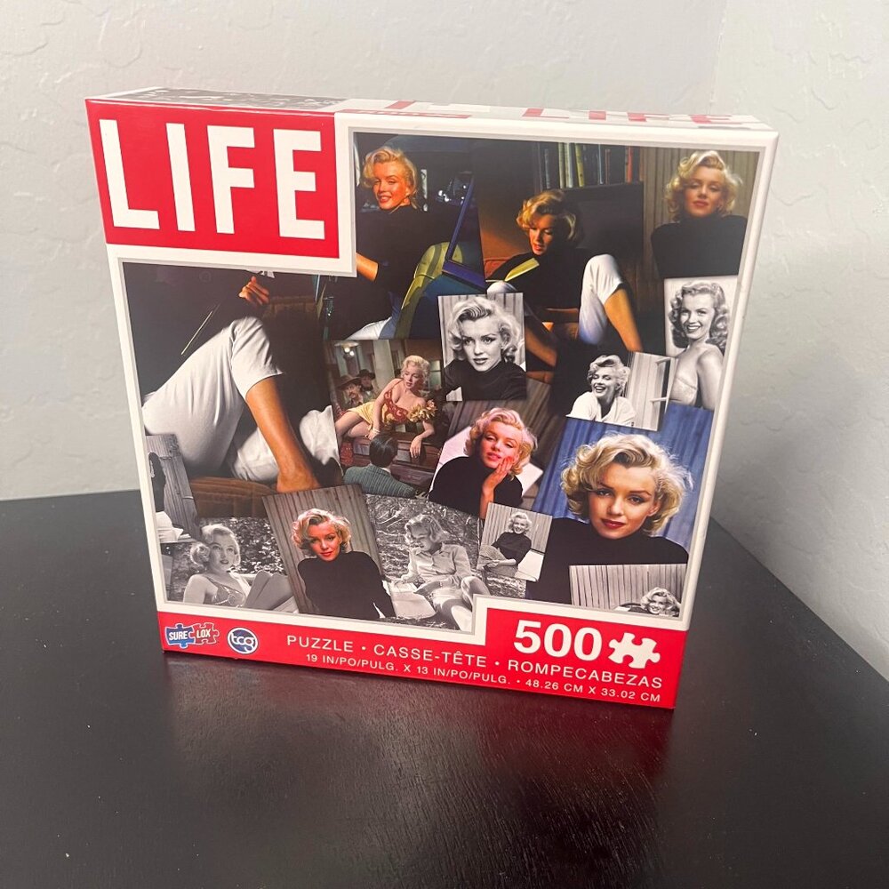 *SOLD* LIFE Sure Lox Marilyn Monroe 500 Piece Puzzle 19"x13"